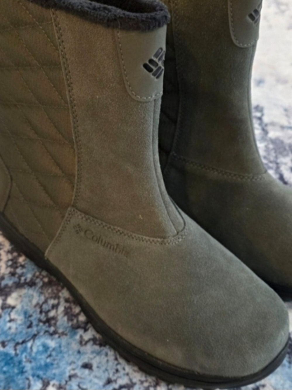 Columbia Women's Olive Suede Winter Ankle Boot
